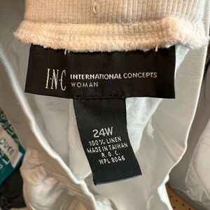 INC International Concepts White Wide Leg Pants